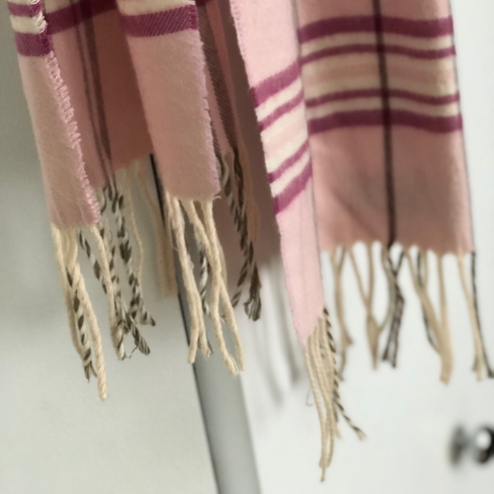 Plaid Burberry Pattern Scarf - image 4